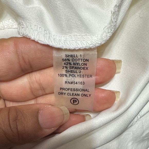 Calvin Klein Women's Cream Textured Blouse - Picture 5 of 6